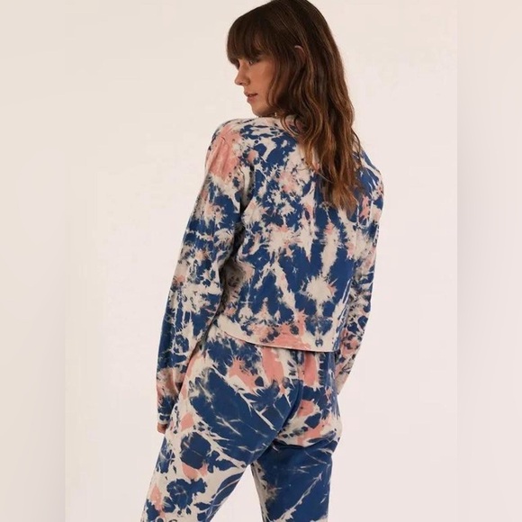 NWT Pam & Gela Womens Tie-Dye Long Sleeve Shirt size XS - Picture 3 of 5